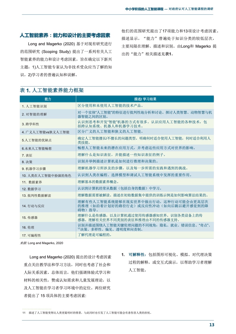 UNESCO:中小学阶段的人工智能课程报告